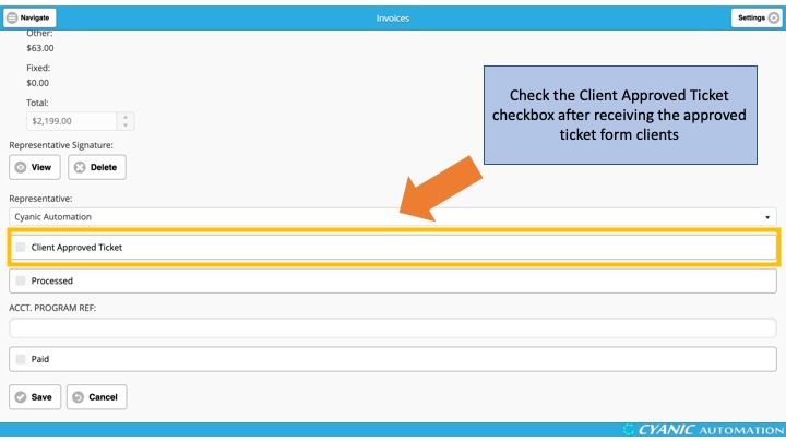 Invoicing a Time & Materials Job - Invoices - Ticket Queue - Client Approved Ticket