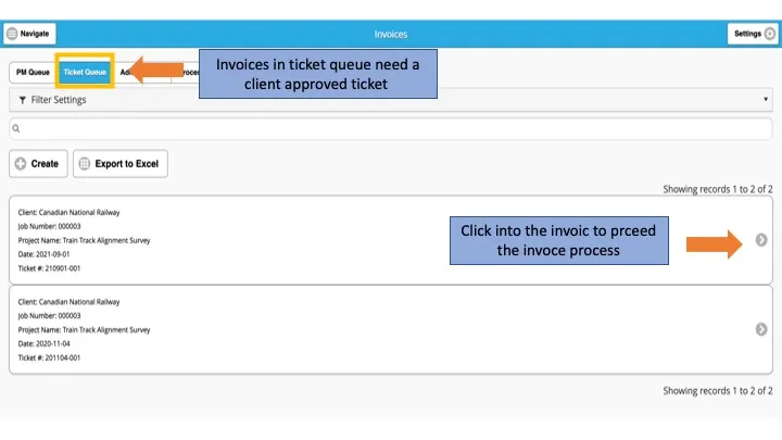 Invoicing a Time & Materials Job - Invoices - Ticket Queue