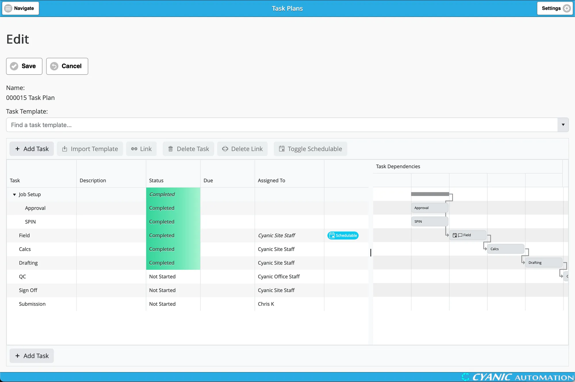 Task Plan Management
